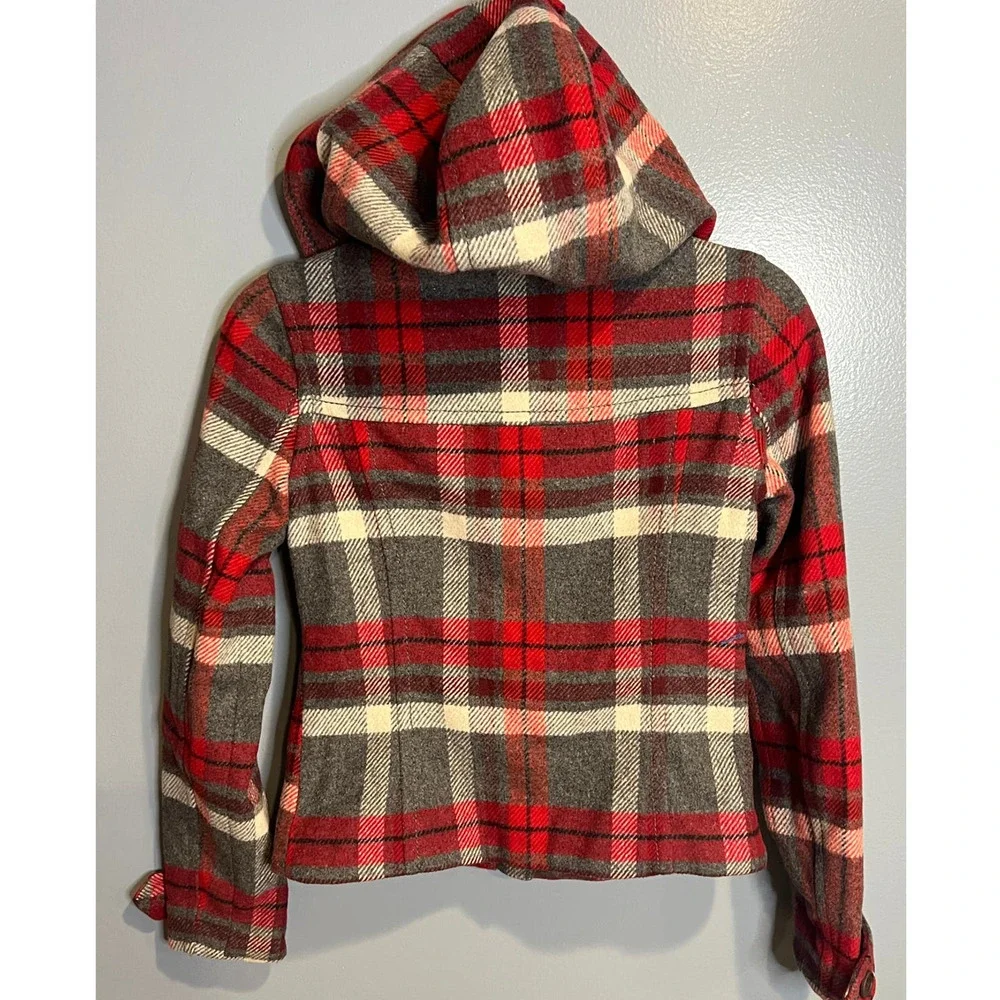 Abercrombie Girls Plaid Coat - Size Medium